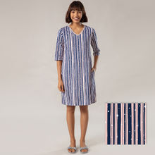 Nykd by Nykaa Super Fine Sleep Dress In Cosy Cotton - NYS009 Stripe Print