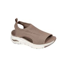 SKECHERS Brown Mesh Rubber Women Sandals