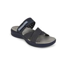 SKECHERS Navy Blue Mesh Rubber Women Sandals