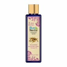 Blue Nectar Body Massage Oil for Women & Men, Sensuous & Relaxing Body Oil for Dry to Normal Skin