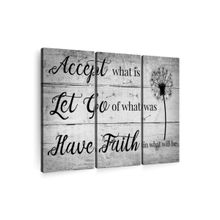 POSTERS AND TRUSS 3-Pcs Black Grey Inspirational Quotes Framed Wall Paintings