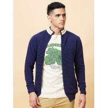 Midnight Blue Regular Fit Round Neck Men's T-Shirt by Being Human Clothing