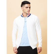 Being Human Garments Men's High Neck White Jacket