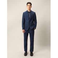 Arrow Mens Tailored Fit Dobby Ceremony Navy Blue Suit Set