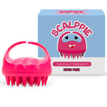 Scalppie Hair Scalp Massager & Shampoo Brush - Rose Pink - Promotes Hair Growth & Prevents Dandruff