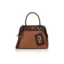 Lavie Luxe Women's Duo Valle-Tan Satchel with Detachable Strap and Pouch (Medium)