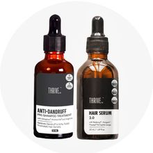 ThriveCo Less Dandruff, More Hair Kit: Hair Growth Serum + Anti-dandruff Pre-shampoo Lotion