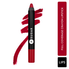 SUGAR Matte As Hell Crayon Lipstick With Free Sharpener - 35 Claire Redfield (Pure Red)