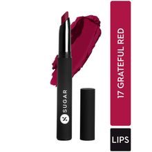 SUGAR Matte Attack Transferproof Lipstick - 17 Grateful Red (Bluish Red/Cool-Toned Red)
