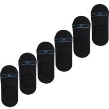 Dynamocks Men & Women Loafer Socks, Pack Of 6 Pairs - Black (Free Size)