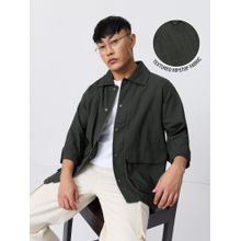 The Souled Store Utility Shacket: Stone Grey Men Shacket