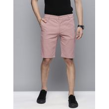 The Indian Garage Co Men Pink Slim Fit Solid Mid-Rise Shorts