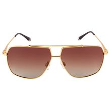 Equal Brown Gradient Color Sunglasses Square Shape Full Rim Black Frame