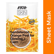 Nykaa Skin Secrets Indian Rituals Sandalwood + Orange Peel Sheet Mask For Glowing & Calm Skin