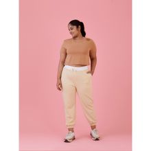 Muvazo Let Loose Crop T-shirt Tan