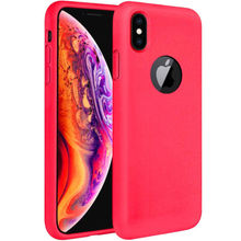 VAKU Liquid Silicon Velvet Touch Silk Finish Case For Apple Iphone Xs Max 6.5 - Red
