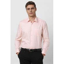 Van Heusen Men Peach Regular Fit Print Full Sleeves Wedding Shirt