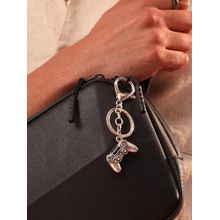 Voylla Playcore Gaming Controller Silver Oxidised Keychain Bag Charm