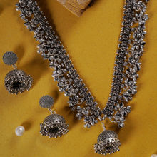 SHOSHAA Silver-plated Silver Oxidised Necklace Set
