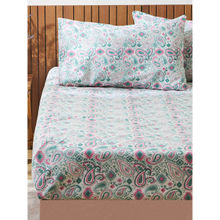 Teal by CHUMBAK Paisely Bedsheet Multi-Color 104 Tc (Queen)