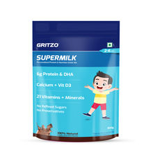 Gritzo SuperMilk Daily Nutrition (2-6y), 6g Protein Powder (Double Chocolate, 800g)