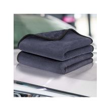 Story@Home 500 GSM Microfiber Face Towel Grey, Solid (Pack of 2)