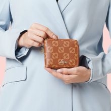 Lavie Mono Women's Small Zip Around Wallet Tan (S)