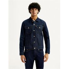 Levi's Mens Solid Dark-Blue Denim Jacket