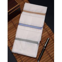 Alvaro Castagnino Men Stripe Pure Cotton Handkerchiefs (Pack of 3)
