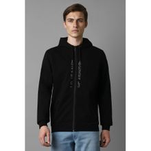 Louis Philippe Men Casual Black Typography Jacket