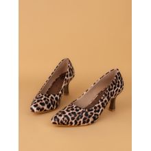 Alberto Torresi Women's Bold Leopard Print Pump Heels With Pointed Toe - Multi-Color