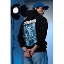 Snitch Black Graphic Oversized Fit Hoodie