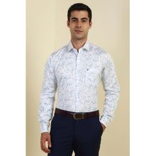 Allen Solly White Printed Slim Fit Shirt