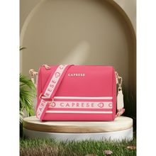 Caprese Womens Trinity Medium Pink Solid Sling Bag