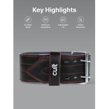 CULT Unisex Gym Belt Leather - Black