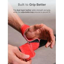 CULT Unisex Weight Lifting Straps Leather - Maroon