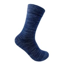 Mint & Oak Melange Crew Length Socks for Men - Blue (Free Size)