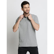 Van Heusen Men Athleisure Chest Pocket & Short Sleeve Polo T-Shirt - Grey
