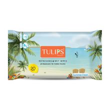 Tulips Refreshing Wet Wipes European Summer Fresh Fragrance