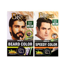 Bigen Beard Color Brown Black B102 & Speedy Color Brown Black 102 - Pack Of 2