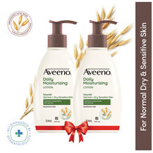 Aveeno Daily Moisturising Lotion Pack of 2 | Body Moisturizer For Normal, Dry & Sensitive Skin