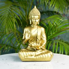 SOWPEACE Gold Buddha Figurine with Lotus