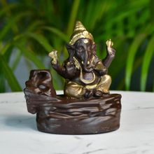 SOWPEACE Golden Ganesh Resin Tabletop Decor