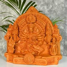 SOWPEACE Brown Premium Large Terracotta Durga Sculpture