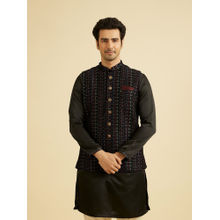 Manyavar Black Velvet Jacket