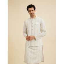 Manyavar Pista Green Blended Cotton Jacket
