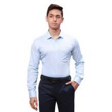 Park Avenue Slim Fit Textured Light Blue Shirt