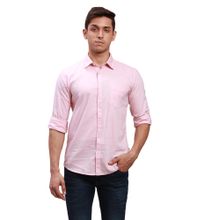 Parx Slim Fit Solid Light Pink Shirt