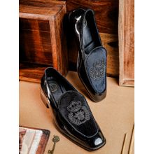 NR BY NIDHI RATHI Black Suede Loafers for Men
