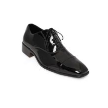 NR BY NIDHI RATHI Glossy Black Patent Derbies for Men